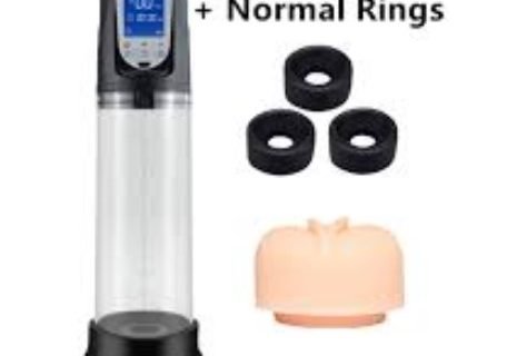 1 In 2 Grade Pussy Cap With LCD Display Penis Growth Enlarge Pump For Men