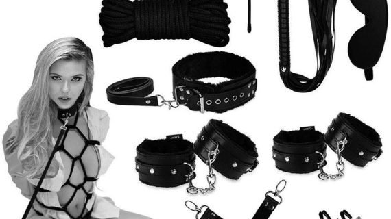 10 Pieces BDSM Sex Bondage Kit - Black