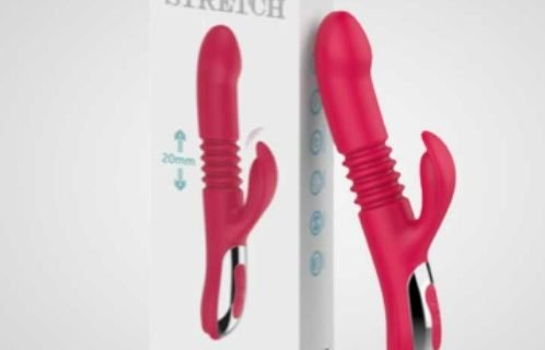 12 Vibrating Automatic Up Down Thursting Rabbit Vibrator -Red