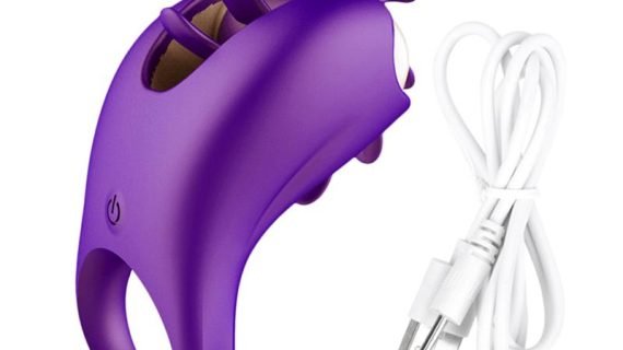 1st Grade Vibrating Tongue Licking G Spot Penis Ring For Man