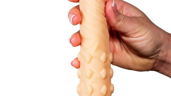 2 Extra Inches Textured Penis Extender Sleeve / Hollow Sleeve