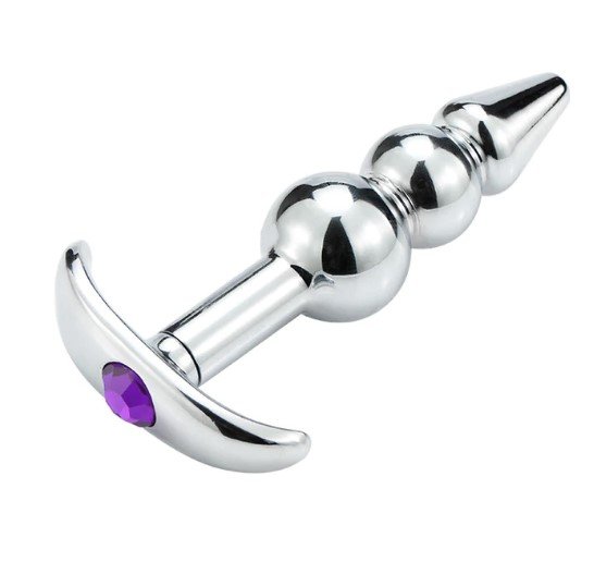 3 Beads Steel Anchor Shape Anal Butt Plug India