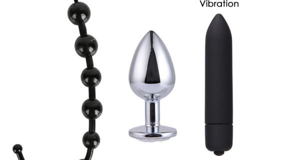 3 Pieces Anal Toys Set Black