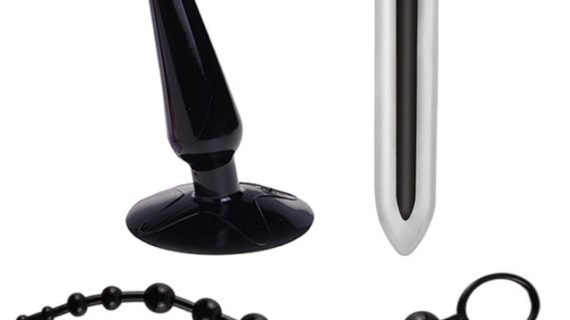 3pcs Set Black Anal Toy Tools Kit For Beginners