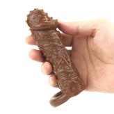 6 Inch Brave Man Choco Brown Penis Enlarge Sleeve For Men