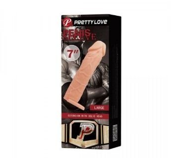 7″ Pretty Love | Penis Sleeve 7 inch Large in Flesh