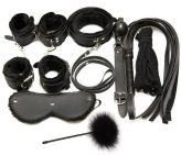 8 In 1 Combo BDSM Bondage Restraint Kit Black