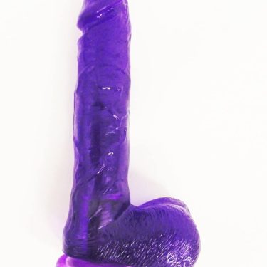 8.5 Inch Jelly Purple Penis Dildo with Suction Cup