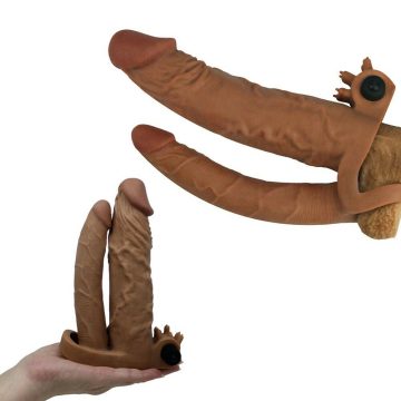 Anal Dildo With Vibrating Double Penetration Chocolate Penis Extension Sleeve India