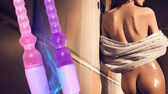 Anal Vibrator long Stick Powerful Anal Beads Butt Plugs Vibrating Toys for Men Woman | Purple