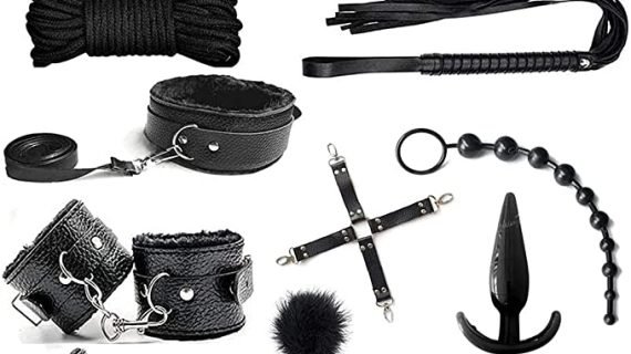 Beginners BDSM Restraints 14 Pcs Bondage Kit - Black