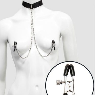 Collar With Nipple Clamps Black