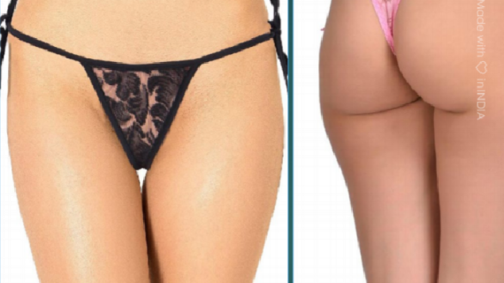 Knot Type Thong Panty-Pink