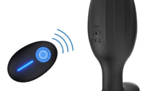 Lange Stealth Remote Control And Wireless Black Anal Plug For Couple