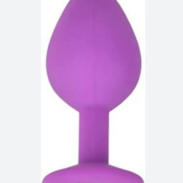 Latest Jewelled Silicone Butt Plug Purple