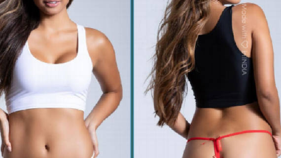 Open Crotch G-String Panty-Red
