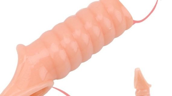Open Head Real Skin Penis Extender Sleeve For Men
