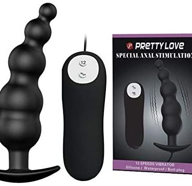 Pretty Love Special Anal Stimulation 12 Functions Of Vibration Butt Plug | Black