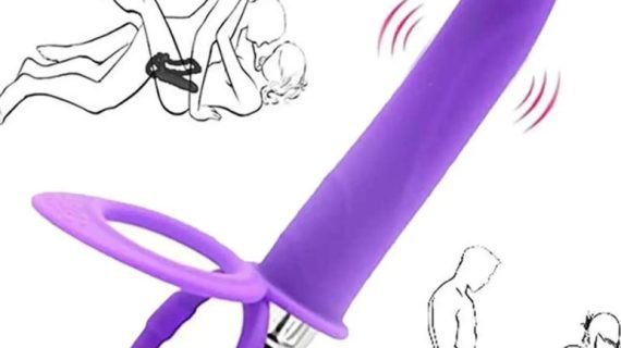 Purple Dildo Vibration With Ring Double Penetration Strapon Anal Dildo India