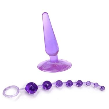 Purple Jelly Anal Plug / Anal Beads (2 Piece)