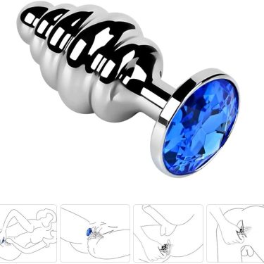 Steel Spiral Beads Stimulation Anal Butt Plug Sex Toy for Couple