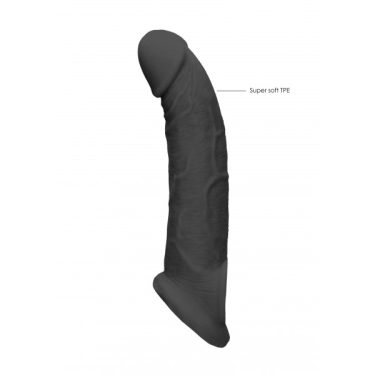 Ultra Realistic Black Penis Extender Sleeve For Men