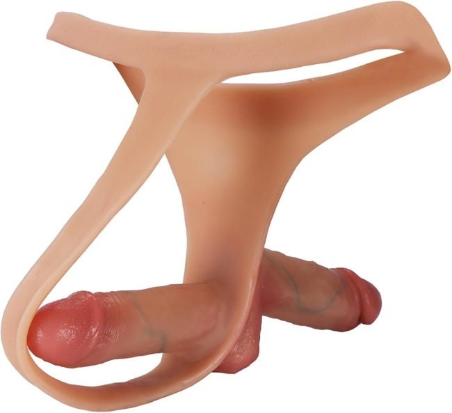 Harness Strap On Realistic Penis Dildo Double Ended Silicone Panties -Adult Butt Plug Sex Toy for Women Men Couples